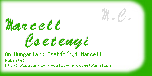 marcell csetenyi business card